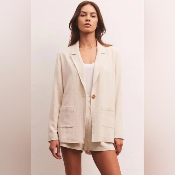 Z Supply Jackets & Blazers - Z Supply Women's Chateau Linen Blazer Size Medium